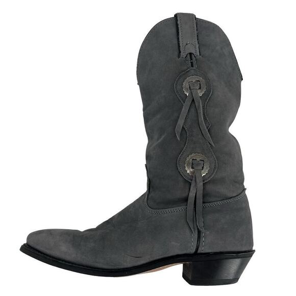 Vintage Capezio Boots Gray Suede Western Cowgirl Size 7 - Picture 2 of 11